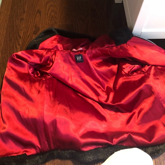 Gap Black Fake Fur Coat - Picture 4 of 5